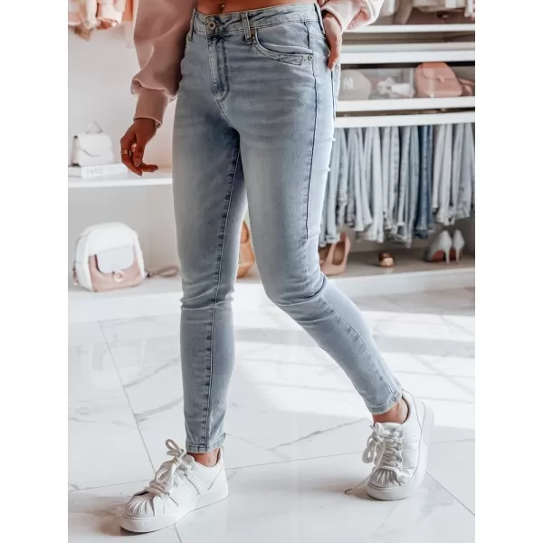  Dámske džínsy DSTREET ZIPSKINS UY2385 SVETLO MODRÁ 