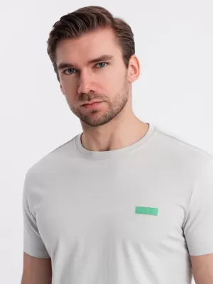 Pánske tričko OMBRE OM-TSCT-0151 SVETLO ŠEDÁ