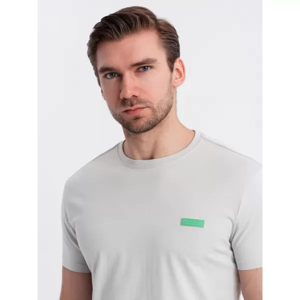  Pánske tričko OMBRE OM-TSCT-0151 SVETLO ŠEDÁ 