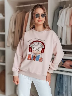 Dámska mikina DSTREET LALA VIBE BY1505 RUŽOVÁ