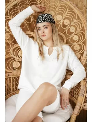 Dámska mikina BEWEAR B225 ECRU