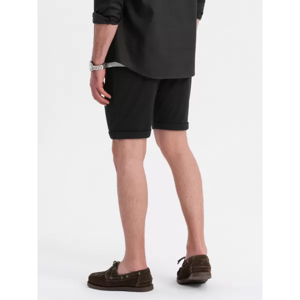 Pánske šortky OMBRE OM-SRCS-0170 ČIERNA 
