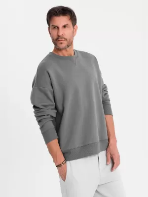 Pánska mikina OMBRE OU-SNBC-0104 SIVÁ