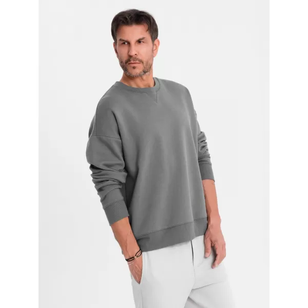  Pánska mikina OMBRE OU-SNBC-0104 SIVÁ 