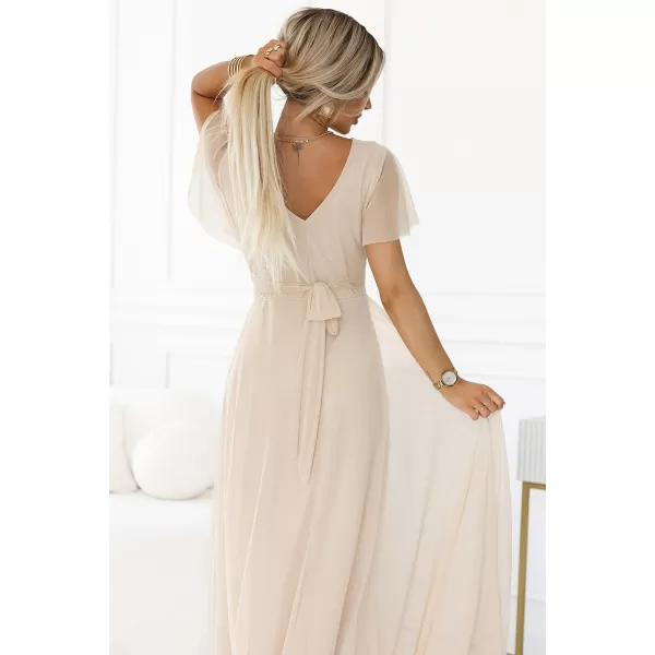  Šaty NUMOCO NASTIA 562-6 BÉŽOVÁ 