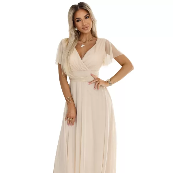  Šaty NUMOCO NASTIA 562-6 BÉŽOVÁ 