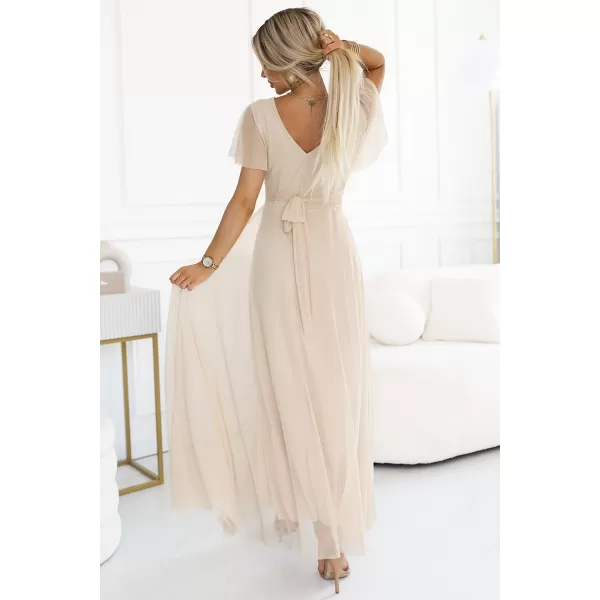  Šaty NUMOCO NASTIA 562-6 BÉŽOVÁ 