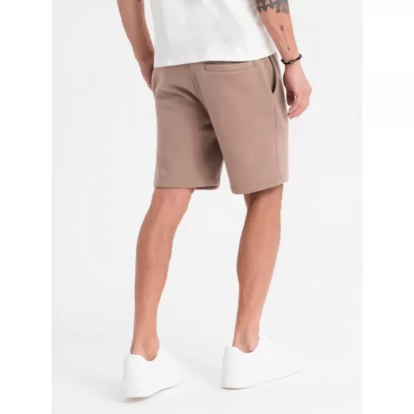  Pánske kraťasy OMBRE OU-SRBC-0101 HNEDÝ 