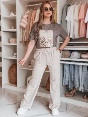 Dámske tepláky DSTREET DRESSANIK UY2702 BÉŽOVÁ