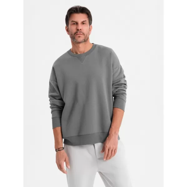  Pánska mikina OMBRE OU-SNBC-0104 SIVÁ 