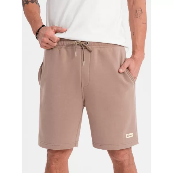  Pánske kraťasy OMBRE OU-SRBC-0101 HNEDÝ 