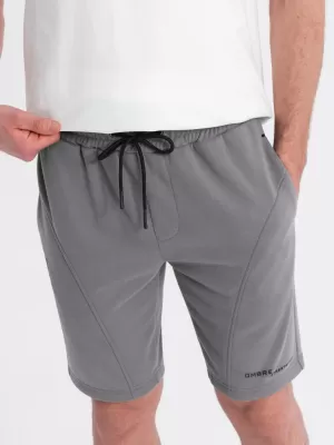 Pánske šortky OMBRE OM-SRSK-0138 SIVÁ