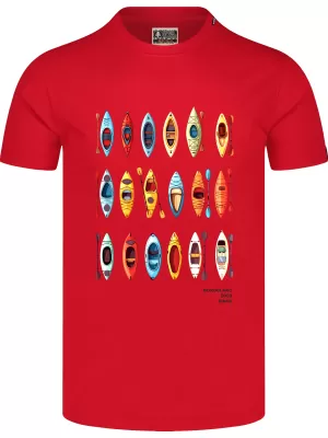 Pánske tričko NORDBLANC CANOE NBSMT8155 ČERVENÁ