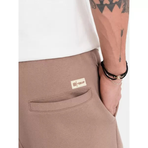  Pánske kraťasy OMBRE OU-SRBC-0101 HNEDÝ 