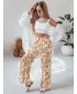 Dámske nohavice DSTREET LOVEGARDEN UY2657 KARAMEL