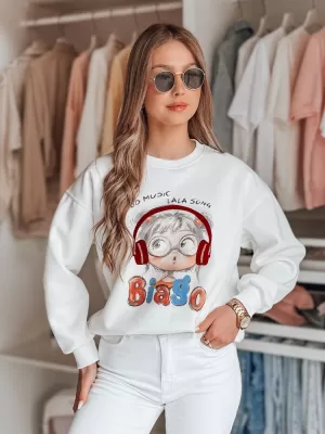 Dámska mikina DSTREET LALA VIBE BY1504 BIELA