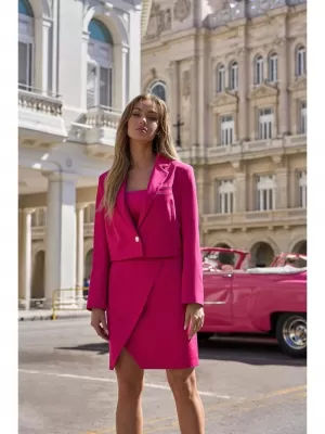 Dámska bunda MOE M745 FUCHSIOVÁ