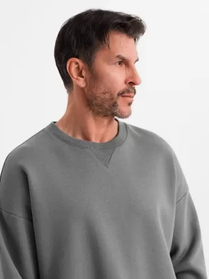 Pánska mikina OMBRE OU-SNBC-0104 SIVÁ