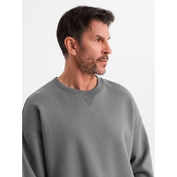  Pánska mikina OMBRE OU-SNBC-0104 SIVÁ 