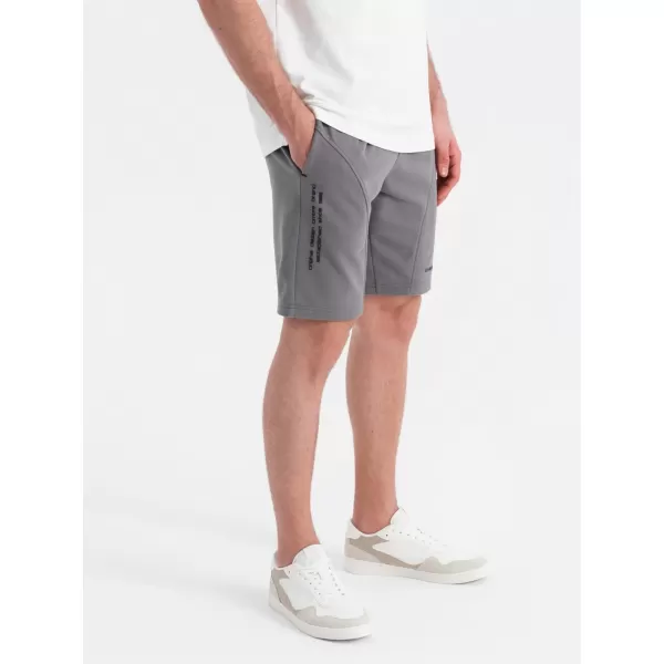  Pánske šortky OMBRE OM-SRSK-0138 SIVÁ 