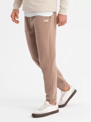 Pánske tepláky OMBRE OU-PSBC-0100 HNEDÁ