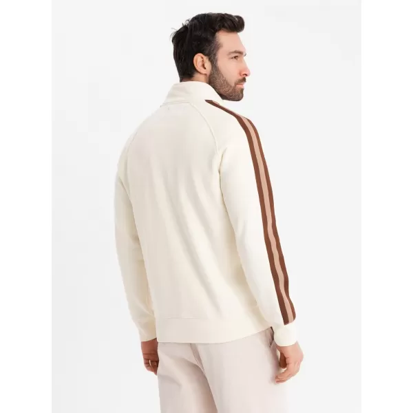  Pánska mikina OMBRE OM-SSZP-0219 KRÉM 