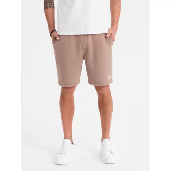  Pánske kraťasy OMBRE OU-SRBC-0101 HNEDÝ 