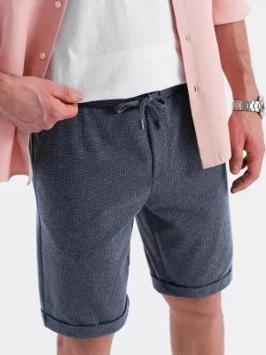 Pánske šortky OMBRE OM-SRCS-0177 NÁMORNÍCKA MODRÁ