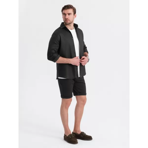  Pánske šortky OMBRE OM-SRCS-0170 ČIERNA 