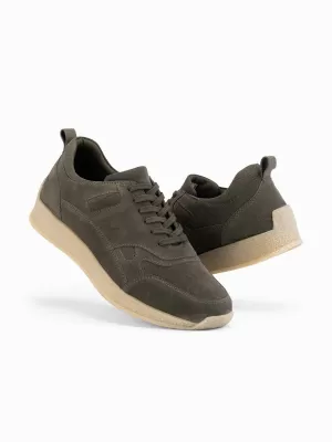 Pánske topánky OMBRE OM-FOSL-0205 OLIVOVÝ