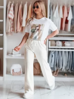 Dámske tepláky DSTREET DRESSANIK UY2703 BIELA