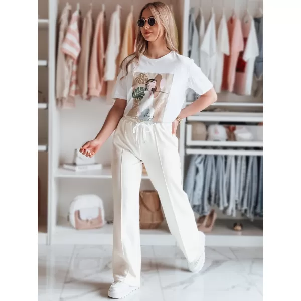  Dámske tepláky DSTREET DRESSANIK UY2703 BIELA 
