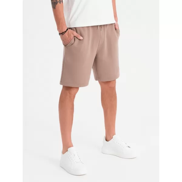  Pánske kraťasy OMBRE OU-SRBC-0101 HNEDÝ 
