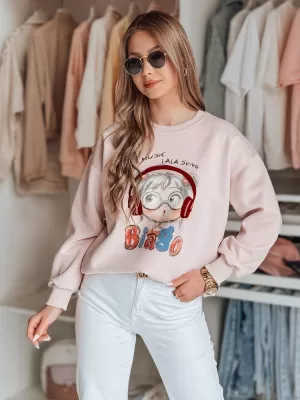 Dámska mikina DSTREET LALA VIBE BY1505 RUŽOVÁ