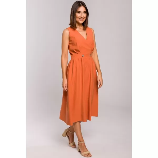 Šaty STYLOVE S224 ORANŽOVÁ 
