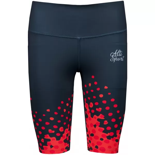  Dámske legíny nad kolená premium ALTISPORT VOJ/ALW109LEG02 ČERVENO-ČIERNE 