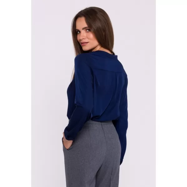  Dámska blúzka STYLOVE S375 NÁMORNÍCKA MODRÁ 