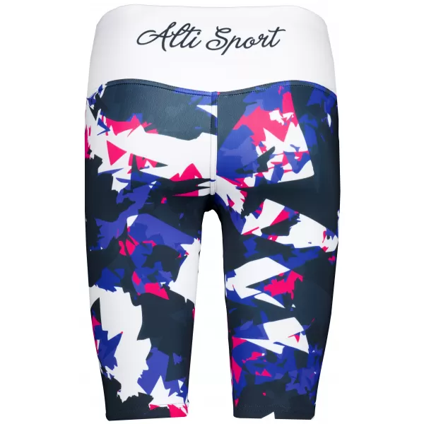  Dámske legíny nad kolená premium ALTISPORT VOJ/ALW110LEG02 FIALOVÁ A BIELA 