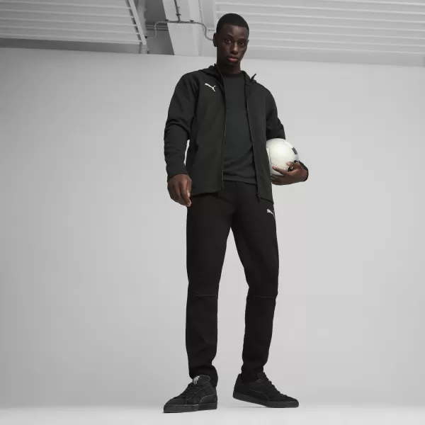  Pánska mikina PUMA TEAMFINAL CASUALS HOODED JKT 658528_03 PUMA BLACK/PUMA SILVER 