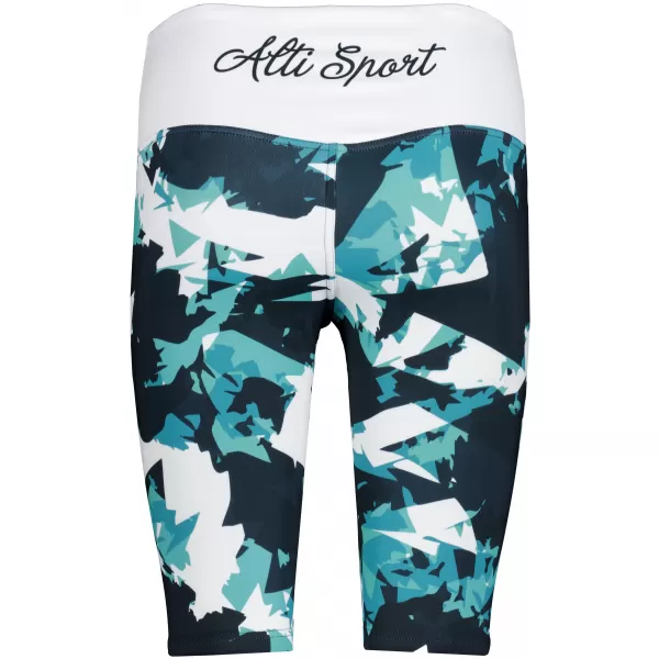  Dámske legíny nad kolená premium ALTISPORT VOJ/ALW110LEG02 MODRÁ A BIELA 