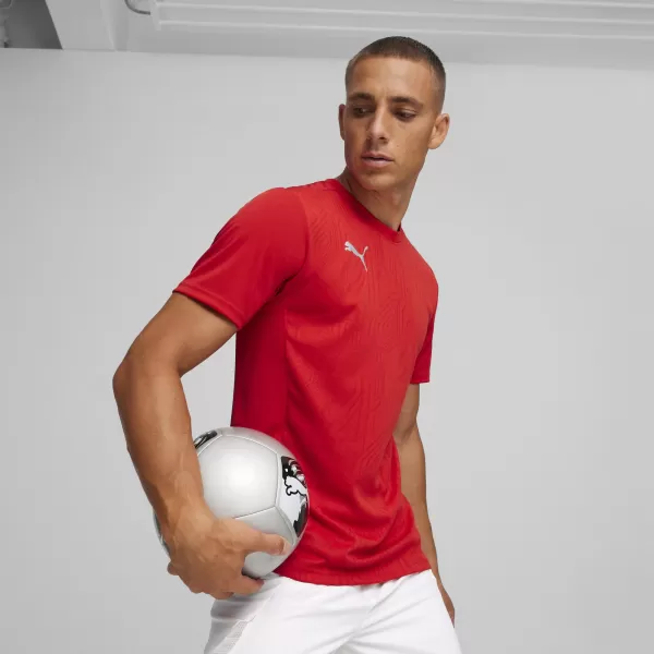  Pánske funkčné tričko PUMA TEAMFINAL TRAINING JERSEY 658557_01 PUMA RED/PUMA STRIEBRO 