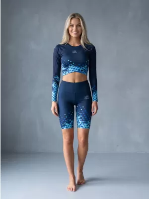 Dámske legíny nad kolená premium ALTISPORT VOJ/ALW109LEG02 KRÁĽOVSKÁ MODRÁ