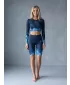 Dámske legíny nad kolená premium ALTISPORT VOJ/ALW109LEG02 KRÁĽOVSKÁ MODRÁ