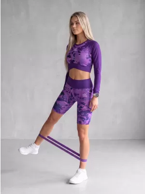 Dámske legíny nad kolená premium ALTISPORT VOJ/ALW110LEG02 FIALOVÁ