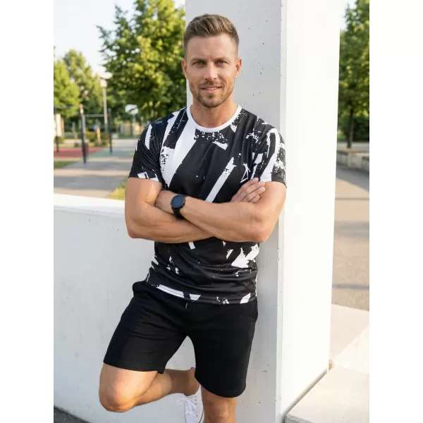  Prémiové pánske funkčné tričko ALTISPORT VOJ/ALM079TR01 ČIERNOBIELY 