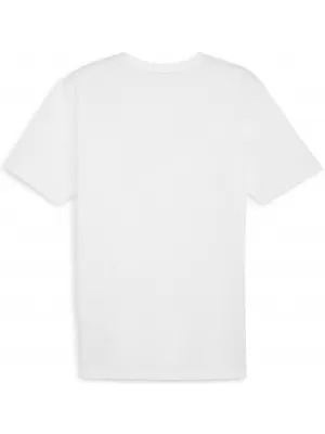 Pánske tričko PUMA TEAMRISE LOGO JERSEY COTTON 658705_04 PUMA BIELA/PUMA ČIERNA