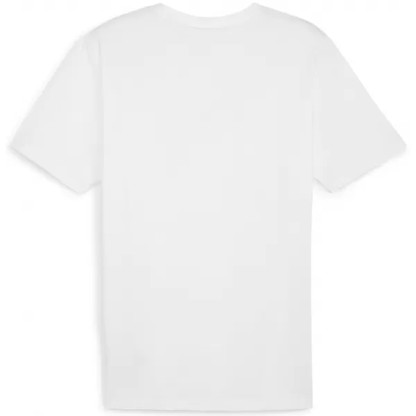 Pánske tričko PUMA TEAMRISE LOGO JERSEY COTTON 658705_04 PUMA BIELA/PUMA ČIERNA 