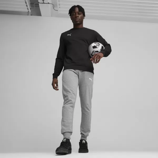  Pánska mikina PUMA TEAMGOAL CASUALS CREW NECK S 658592_03 PUMA ČIERNA/PUMA BIELA 