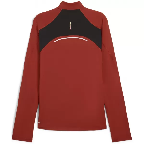  Pánske tričko PUMA RUN CLOUDSPUN 1/4 ZIP 525781_63 MARS RED 