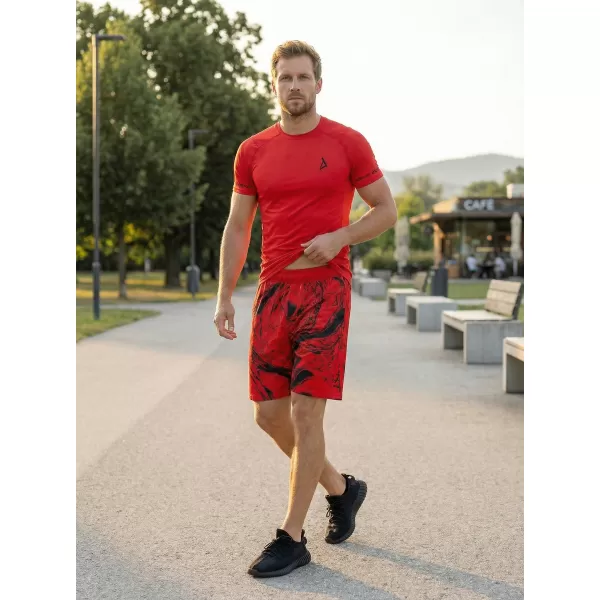  Prémiové pánske funkčné šortky ALTISPORT VOJ/ALM071KRA01 ČERVENÁ 